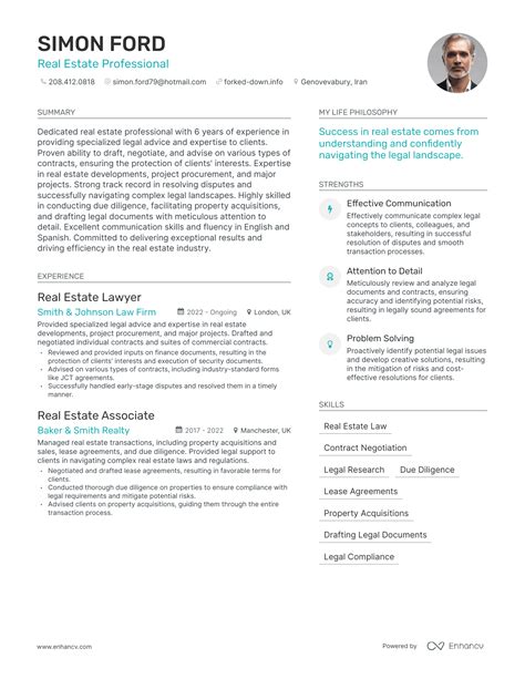 real estate professional resume examples   guide