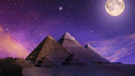 Photoshop Pyramids Egypt Night Wallpaper Pyramids