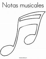 Nota Musical Musicales Pintar sketch template