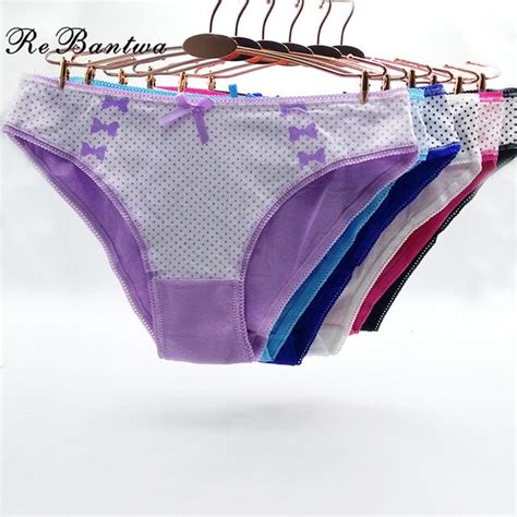rebantwa 10pcs wholesale women underwear cotton sexy panties ladies