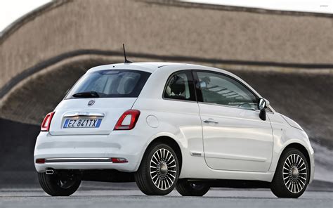 white fiat  parked  side view wallpaper car wallpapers