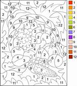 Thanksgiving Coloring Number Color sketch template