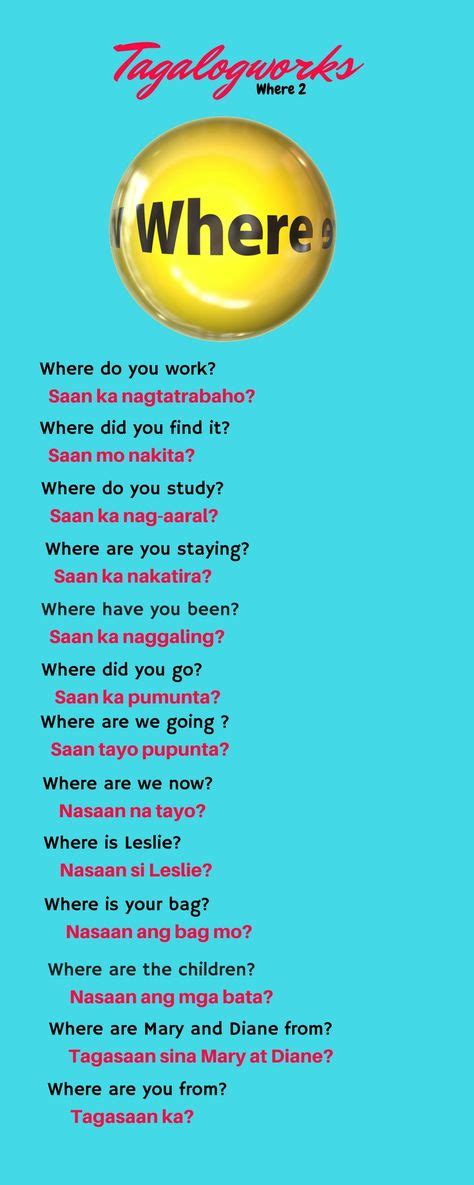 tagalog words phrases  ideas  pinterest   tagalog words