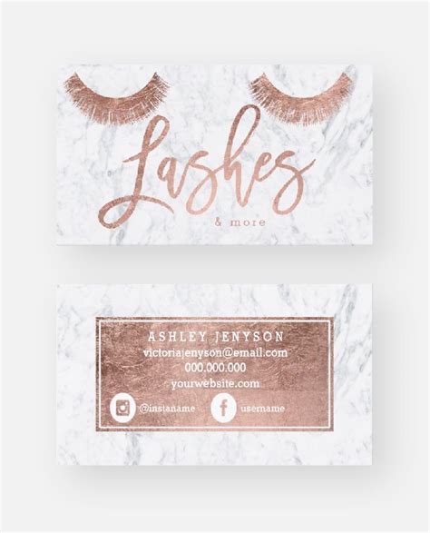 lashes rose gold typography white marble media printable