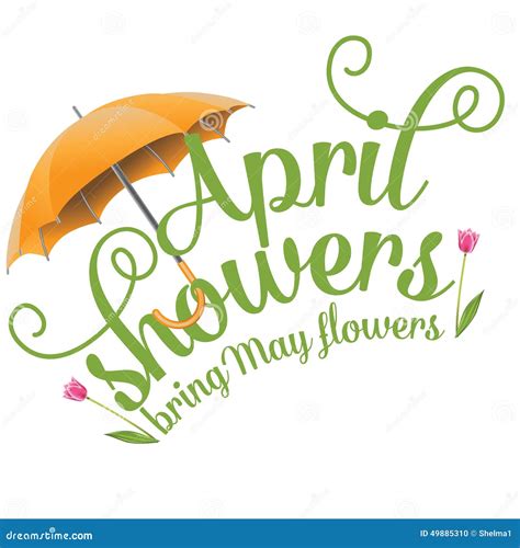 april showers bring  flowers design stock vector image