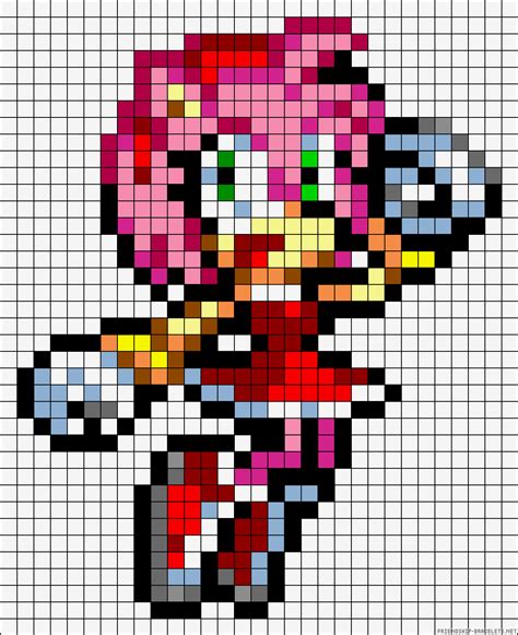 pixel art facile sonic pixel art grid gallery