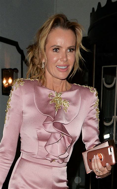 amanda holden oozes sex appeal in slinky thigh high satin