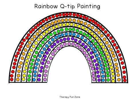 rainbow  tip painting templates therapy fun zone community