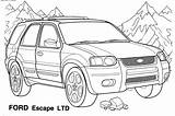 Coloring Pages Car Cars Kids Printable Print Book Tags Ford sketch template