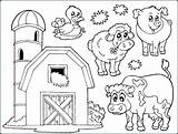 Farm Coloring Animals Pages Preschoolers Printable Getcolorings sketch template