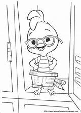Chicken Little Coloring Pages Drawing Book Drawings Color Disney Paint Printable Para Colour Colorir Outline Locker Cartoon Print Colorear Dibujos sketch template