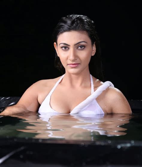 Neelam Upadhyay Latest Hot Wet Stills In White Blouse And Saree Hot