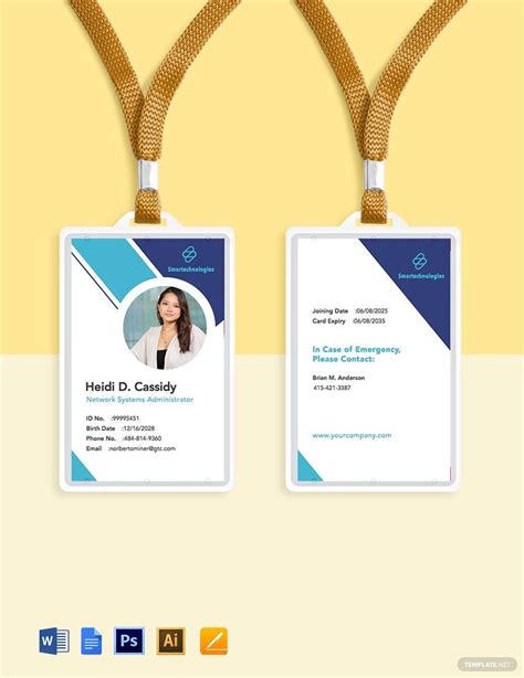professional id card template id card template  printable  xxx