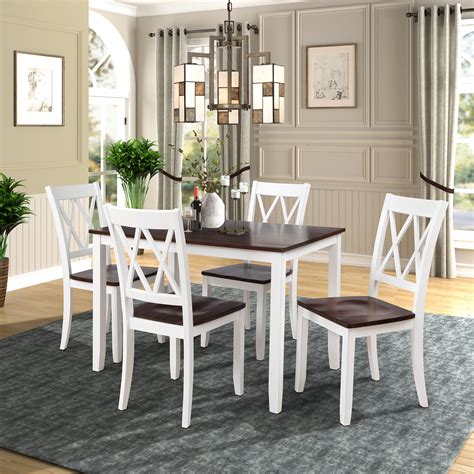dining set kitchen table   pieces chairs smooth surface wood