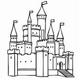 Castle Coloring Drawing Kids Princess Pages Castles Color Outline Thecolor Colouring Line Clipart Prince Easy Disney Cliparts Clip Cartoon Dragons sketch template