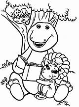 Barney Coloring Pages Friends Bop Baby Book Printable Colouring Read Cartoon Kids Color Rylee Spelling Template Clipart Print Clip Library sketch template