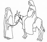 Joseph Mary Donkey Jesus Coloring Pages Birth Bethlehem Clipart Drawing Journey Expecting Colouring Bible Color Wise Drawings Tocolor Lds Sunday sketch template