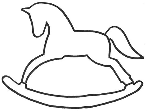 szablon konik na biegunach rocking horse template horse template