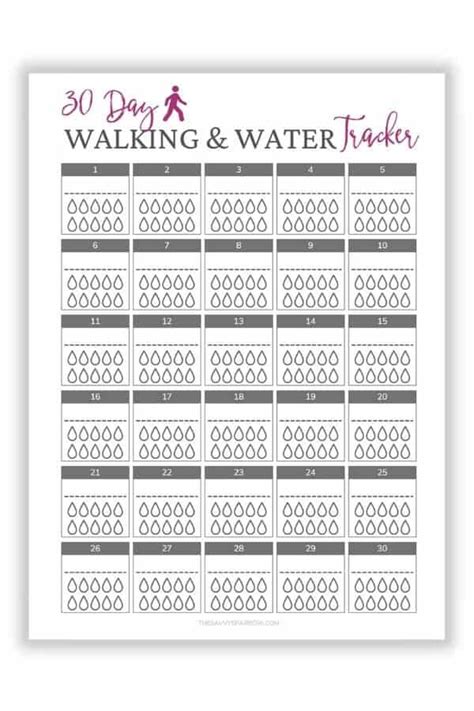 printable walking chart