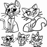 Coloring Aristocats Disney Family Wecoloringpage sketch template