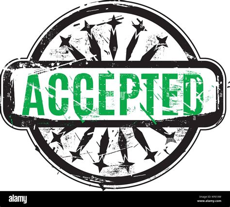 accepted rubber stamp vector illustration stock vector image art alamy