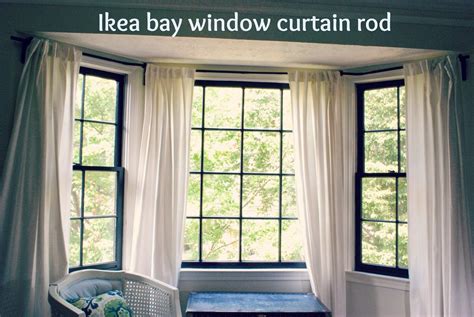 blockaide bay window curtain rod   ideas  touch  deepest concept   home