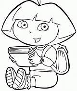 Pages Read Coloring Dora Clipart Kids Reading Book Children Books Child Holding Cliparts Rat Para Clip Colorir Drawing Clipground Library sketch template