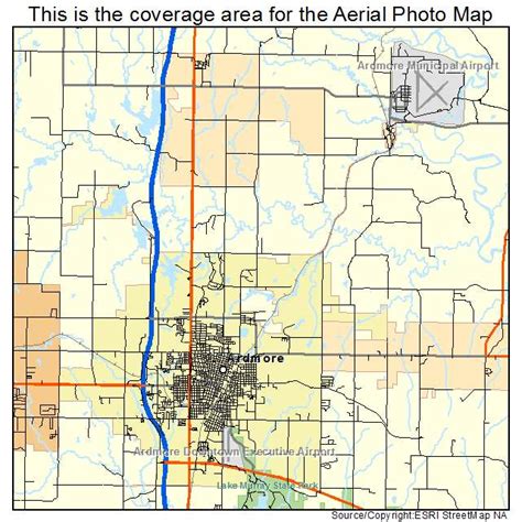 aerial photography map  ardmore  oklahoma