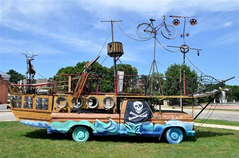 ford pirate truck art car   batavia riverwalk  batavia illinois weirdwheels
