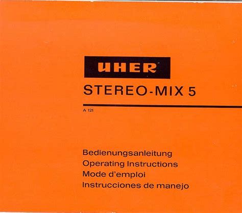 infrequent sound [sex tex] technology uher stereo mix 5 typ a122 mischpult