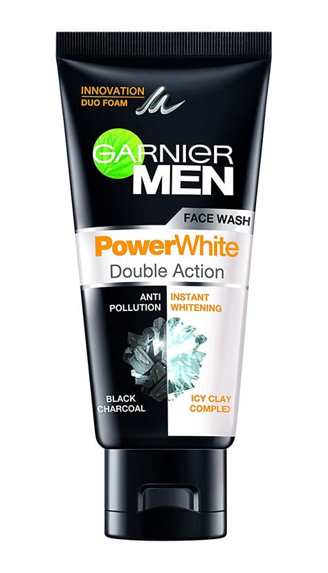 garnier men face wash power white double action  atrs mrp   amazon