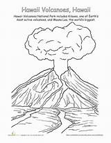 Hawaii Volcano Worksheets Volcanoes Coloring Hawaiian Drawing Geography Crafts Worksheet Pages National Parks Kids Grade Printable Elementary Earthquakes Park Activities sketch template
