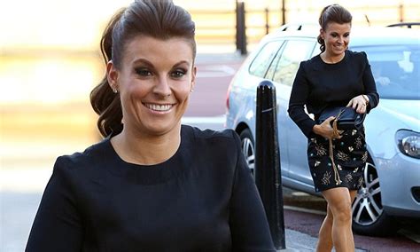 Coleen Rooney Dons Bejewelled Skirt And Silk Top To