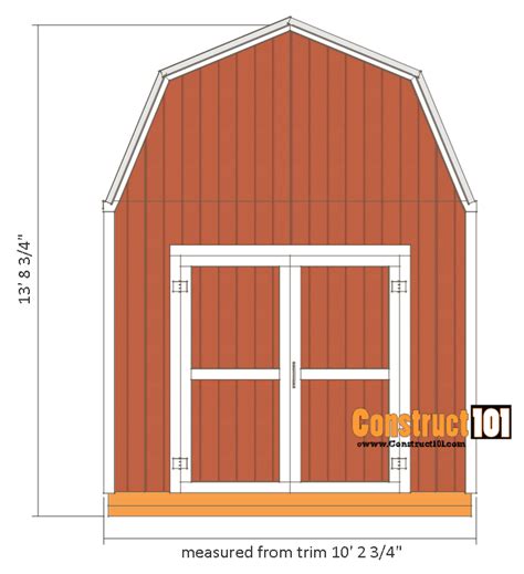 shed plans  gambrel shed construct