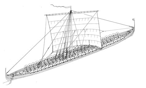 longship  haithabu harbour vikingeskibsmuseet  roskilde