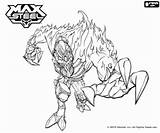 Max Steel Elementor Coloring Fire Pages sketch template