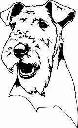 Terrier Airedale Dog Head Welsh Decal Line Decals Signspecialist Personalize Drawings Coloring Stencil Drawing Templates Fox Pages Irish sketch template