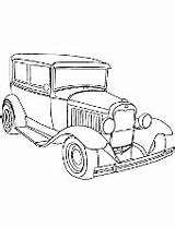 Coloring Car Old Classic Pages Topcoloringpages Vehicle Motorcars sketch template