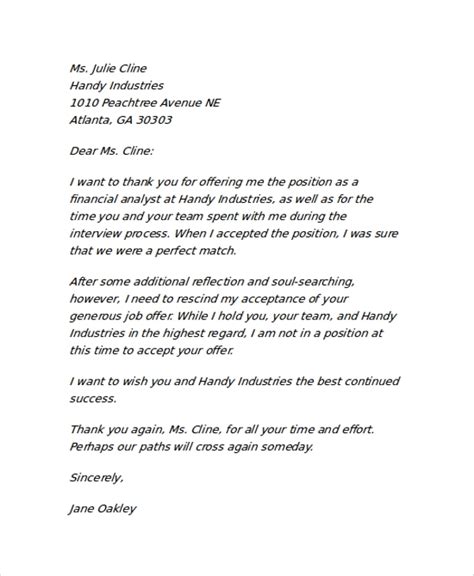 sample employment offer letter templates   ms word