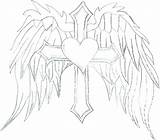 Coloring Cross Wings Pages Angel Getcolorings Printable Getdrawings Color sketch template