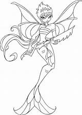 Winx Coloring Pages Mermaid sketch template