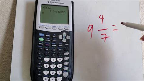 writing decimal  fraction  mix fraction  ti   calculator youtube