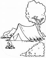 Coloring Pages Outdoor Camping Printable Kids Adults Scene Color Print Comments Library Coloringhome Getcolorings sketch template