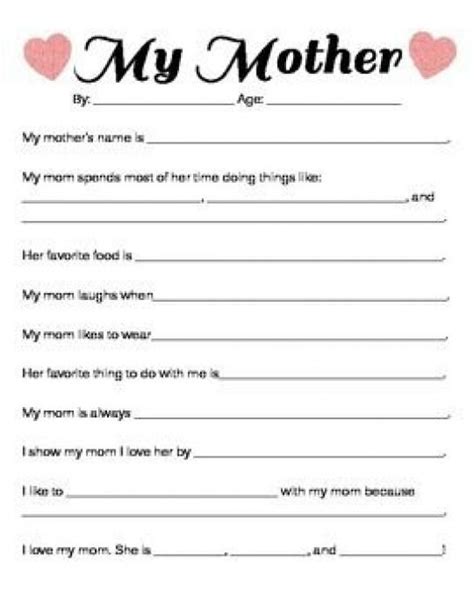 mothers day writing activity naturejournal nature journal prompts