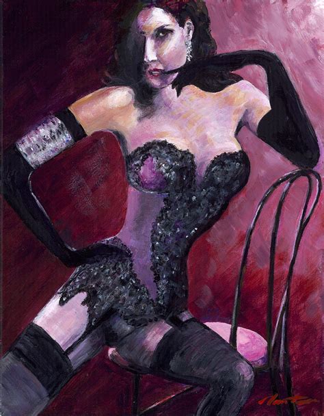 Burlesque Icon Dita Von Teese Painting By Steve Manton