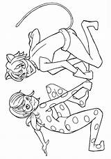 Ladybug Noir Cat Coloring Pages Print Color Super sketch template