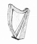 Harp Drawings sketch template