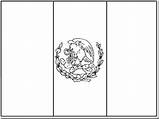 Bandera Colorear México sketch template