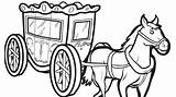 Carriage Horse Coloring Pages Princess Cart Cinderella Buggy Drawing Coach Drawn Printable Pumpkin Wagon Template Kids Clipartmag Series Getdrawings Sketch sketch template