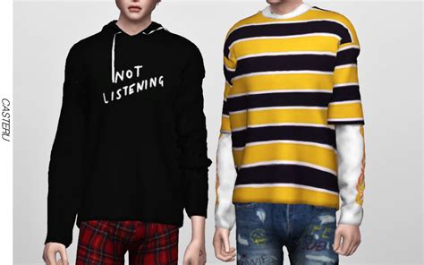 sims  black clothing cc  males cavejes